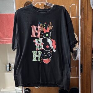 Hanes Black Holiday T-Shirt with Festive Design XL